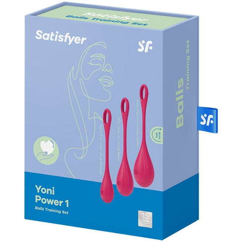 SATISFYER - SET DA ALLENAMENTO YONI POWER 1 ROSSO