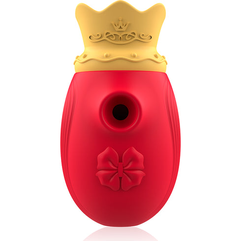 INTENSE - STIMOLATORE CLITORIDEO 10 MODALITÀ DI ASPIRAZIONE E LECCATURA - ROSSO