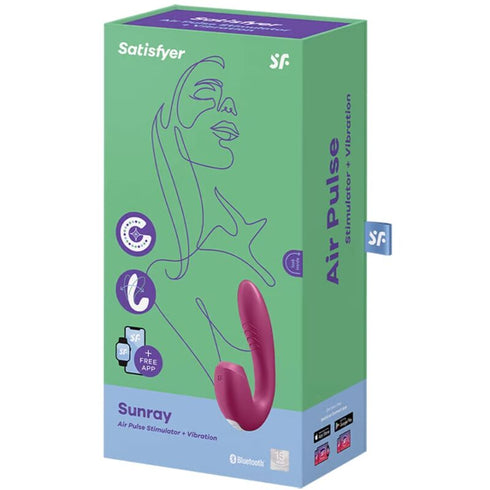 SATISFYER - APP STIMOLATORE E VIBRATORE SUNRAY ROSSO