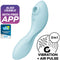 SATISFYER - STIMOLATORE E VIBRATORE CURVY TRINITY 5 AIR PULSE BLU
