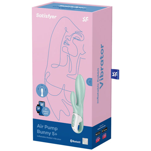SATISFYER - APP VIBRATORE GONFIABILE RABBIT AIR PUMP BUNNY 5+ VERDE
