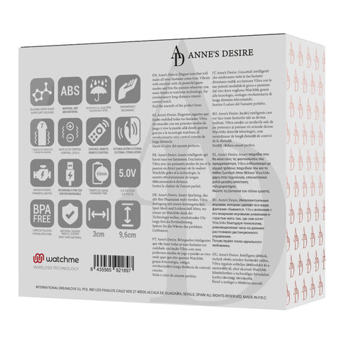 ANNE'S DESIRE - PANTY PLEASURE TECNOLOG A WATCHME NERO/ORO