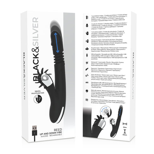 BLACK&SILVER - VIBRA SU E GIÙ CON CANNA DI RABBIT