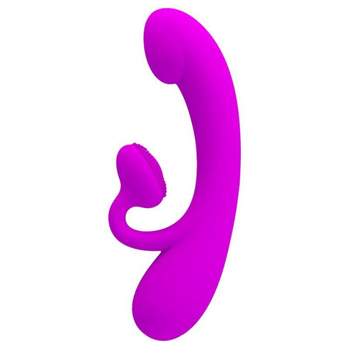 PRETTY LOVE - SINCERO VIBRATORE CLITORIDEO IN SILICONE E SUCCHIATORE VIOLA