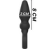 BLACK&SILVER - POTENTE PLUG ANALE IN SILICONE OZZY