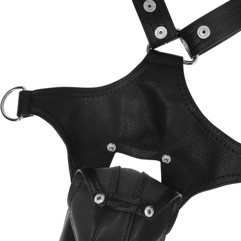 FETISH SUBMISSIVE ATTITUDINE - IMBRACATURA JOCK STRAP IN ECOPELLE DA UOMO