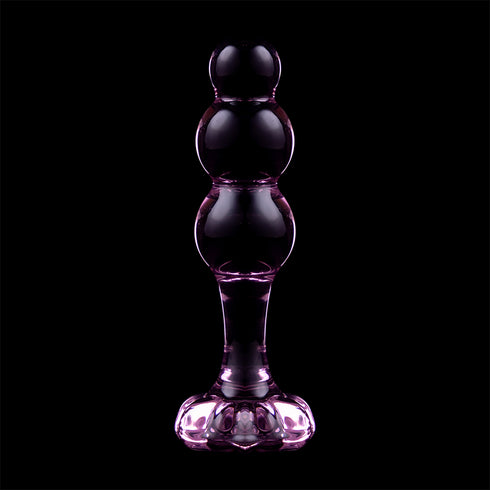 NEBULA SERIES BY IBIZA - MODELLO 1 PLUG ANALE VETRO BOROSILICATO ROSA 10.5 CM -O- 3 CM