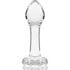 NEBULA SERIES BY IBIZA - MODELLO 2 PLUG ANALE VETRO BOROSILICATO TRASPARENTE 11 CM -O- 3.5 CM