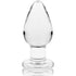 NEBULA SERIES BY IBIZA - MODELLO 3 PLUG ANALE VETRO BOROSILICATO TRASPARENTE 11 CM -O- 5 CM