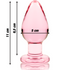 NEBULA SERIES BY IBIZA - MODELLO 3 PLUG ANALE VETRO BOROSILICATO ROSA 11 CM -O- 5 CM