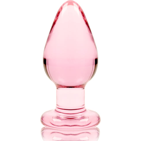 NEBULA SERIES BY IBIZA - MODELLO 3 PLUG ANALE VETRO BOROSILICATO ROSA 11 CM -O- 5 CM
