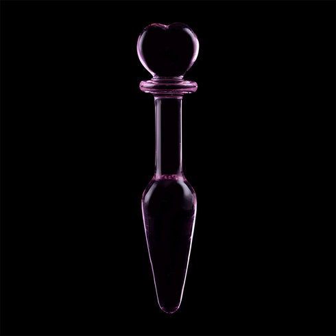 NEBULA SERIES BY IBIZA - MODELLO 7 PLUG ANALE VETRO BOROSILICATO ROSA 13.5 CM -O- 3 CM