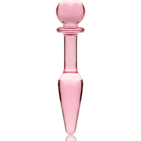NEBULA SERIES BY IBIZA - MODELLO 7 PLUG ANALE VETRO BOROSILICATO ROSA 13.5 CM -O- 3 CM