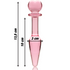 NEBULA SERIES BY IBIZA - MODELLO 7 PLUG ANALE VETRO BOROSILICATO ROSA 13.5 CM -O- 3 CM