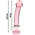 NEBULA SERIES BY IBIZA - MODELLO 11 DILDO IN VETRO BOROSILICATO ROSA 16 CM -O- 3 CM