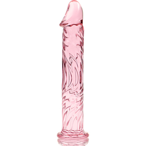 NEBULA SERIES BY IBIZA - MODELLO 12 DILDO IN VETRO BOROSILICATO ROSA 17 CM -O- 3.5 CM