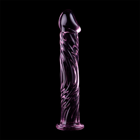NEBULA SERIES BY IBIZA - MODELLO 12 DILDO IN VETRO BOROSILICATO ROSA 17 CM -O- 3.5 CM