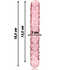 NEBULA SERIES BY IBIZA - MODELLO 15 DILDO IN VETRO BOROSILICATO ROSA 18.5 CM -O- 3 CM