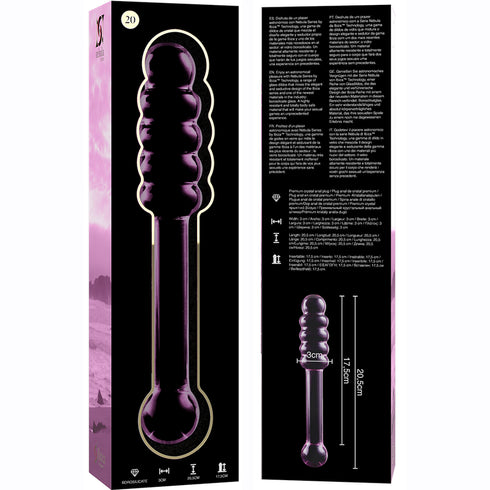 NEBULA SERIES BY IBIZA - MODELLO 20 DILDO IN VETRO BOROSILICATO ROSA 20.5 CM -O- 3 CM