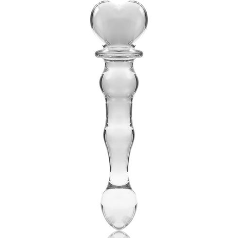 NEBULA SERIES BY IBIZA - MODELLO 21 DILDO IN VETRO BOROSILICATO TRASPARENTE 20.5 CM -O- 3.5 CM