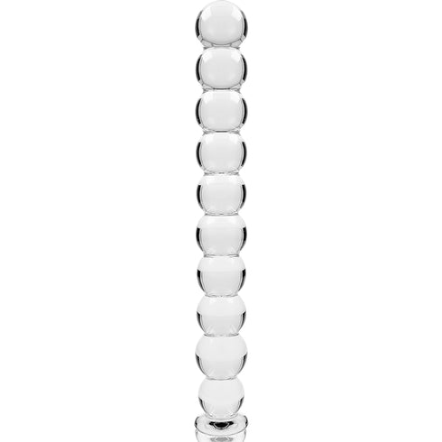 NEBULA SERIES BY IBIZA - MODELLO 22 DILDO IN VETRO BOROSILICATO TRASPARENTE 21.5 CM -O- 2.5 CM