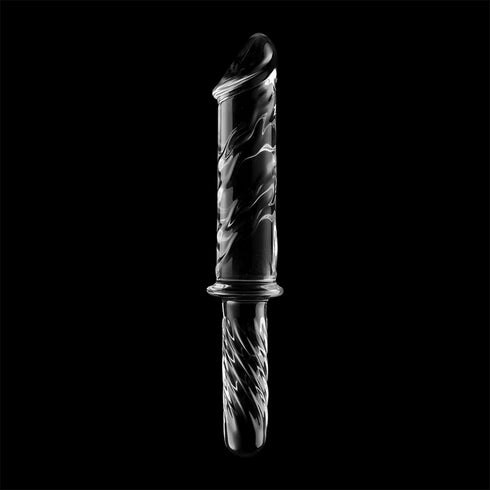 NEBULA SERIES BY IBIZA - MODELLO 24 DILDO IN VETRO BOROSILICATO TRASPARENTE 28.5 CM -O- 5 CM
