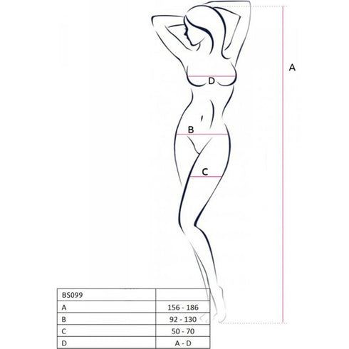 PASSION - BS099 BODYSTOCKING NERO TAGLIA UNICA