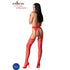 PASSION - S026 CALZE ROSSE CON GIARRETTIERA TAGLIA UNICA