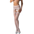 PASSION - S027 CALZE BIANCHE CON GIARRETTIERA TAGLIA UNICA
