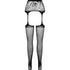 PASSION - S028 COLLANT NERO CON GIARRETTIERA TAGLIA UNICA