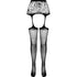 PASSION - S028 COLLANT NERO CON GIARRETTIERA TAGLIA UNICA
