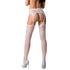 PASSION - S029 CALZE BIANCHE CON GIARRETTIERA TAGLIA UNICA