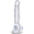 KING COCK - CLEAR PENE REALISTICO CON SFERE 16.5 CM TRASPARENTE