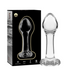 NEBULA SERIES BY IBIZA - MODELLO 2 PLUG ANALE VETRO BOROSILICATO TRASPARENTE 11 CM -O- 3.5 CM