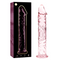 NEBULA SERIES BY IBIZA - MODELLO 12 DILDO IN VETRO BOROSILICATO ROSA 17 CM -O- 3.5 CM