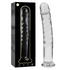 NEBULA SERIES BY IBIZA - MODELLO 16 DILDO IN VETRO BOROSILICATO TRASPARENTE 18.5 CM -O- 3 CM