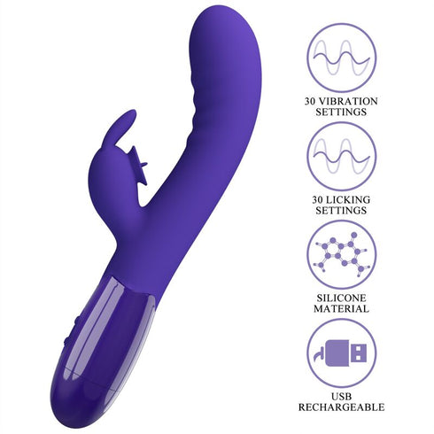 PRETTY LOVE - VIBRATORE RABBIT VIOLETTO CERBERUS YOUTH