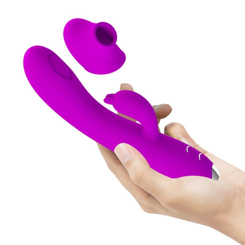PRETTY LOVE - REGINA VIBRATORE-GEL ASPIRANTE RICARICABILE VIOLA