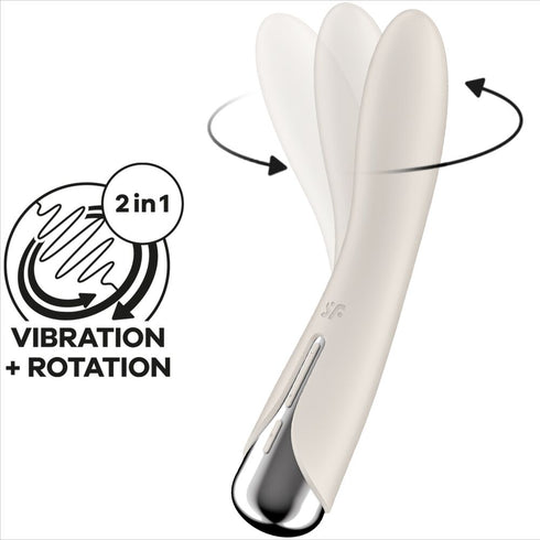 SATISFYER - VIBRATORE ROTATORE SPINNING VIBE 1 G-SPOT BEIGE