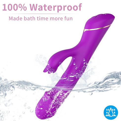 ARMONY - VIBRATORE DILDO RABBIT IN SILICONE VIOLA