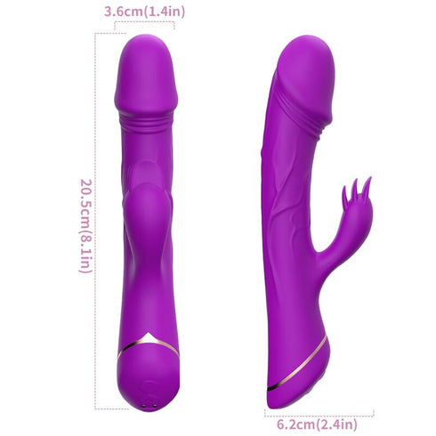 ARMONY - VIBRATORE DILDO RABBIT IN SILICONE VIOLA
