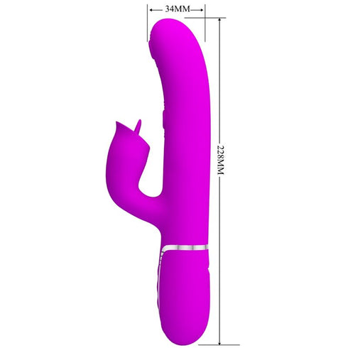 PRETTY LOVE - VIBRATORE RABBIT CON LICING FUCSIA