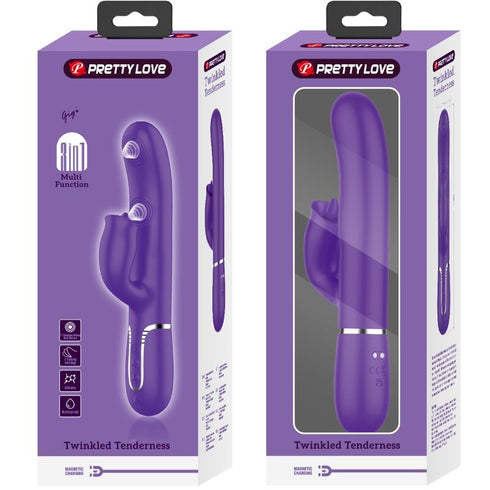 PRETTY LOVE - VIBRATORE RABBIT CON VIOLA DA LECCARE