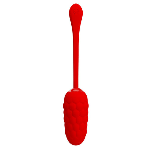 PRETTY LOVE - UOVO VIBRANTE CON TEXTURE MARINA RICARICABILE ROSSA