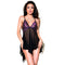 CHILIROSE - CR 4074 BABYDOLL VIOLA E NERO L/XL