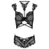 LIVCO CORSETTI FASHION - PALMENOM LC 90614 REGGISENO + SLIP NERO L/XL