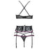 LIVCO CORSETTI FASHION - SNEHANA LC 90443 REGGISENO + REGGISENO + SLIP NERO