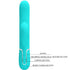 PRETTY LOVE - VIBRATORE MULTIFUNZIONE PERLITA 3 IN 1 G-SPOT VERDE ACQUA