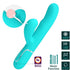 PRETTY LOVE - VIBRATORE MULTIFUNZIONE PERLITA 3 IN 1 G-SPOT VERDE ACQUA