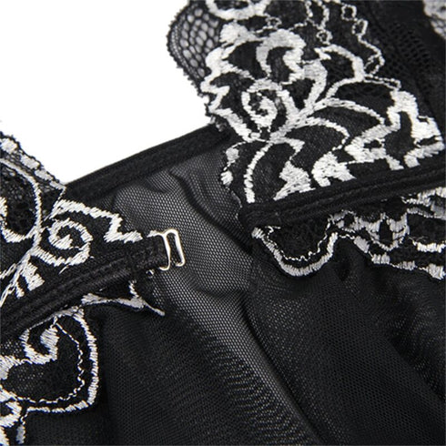 SUBBLIME - BABYDOLL IN TESSUTO TULLE PIZZO SUL PETTO L/XL